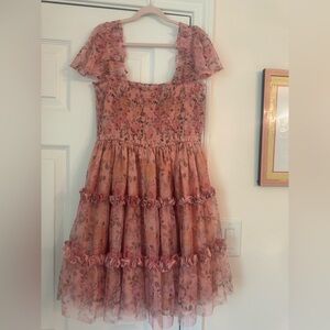 Marks & Spencer Girls floral ruffled dress Age 10/11 NWT